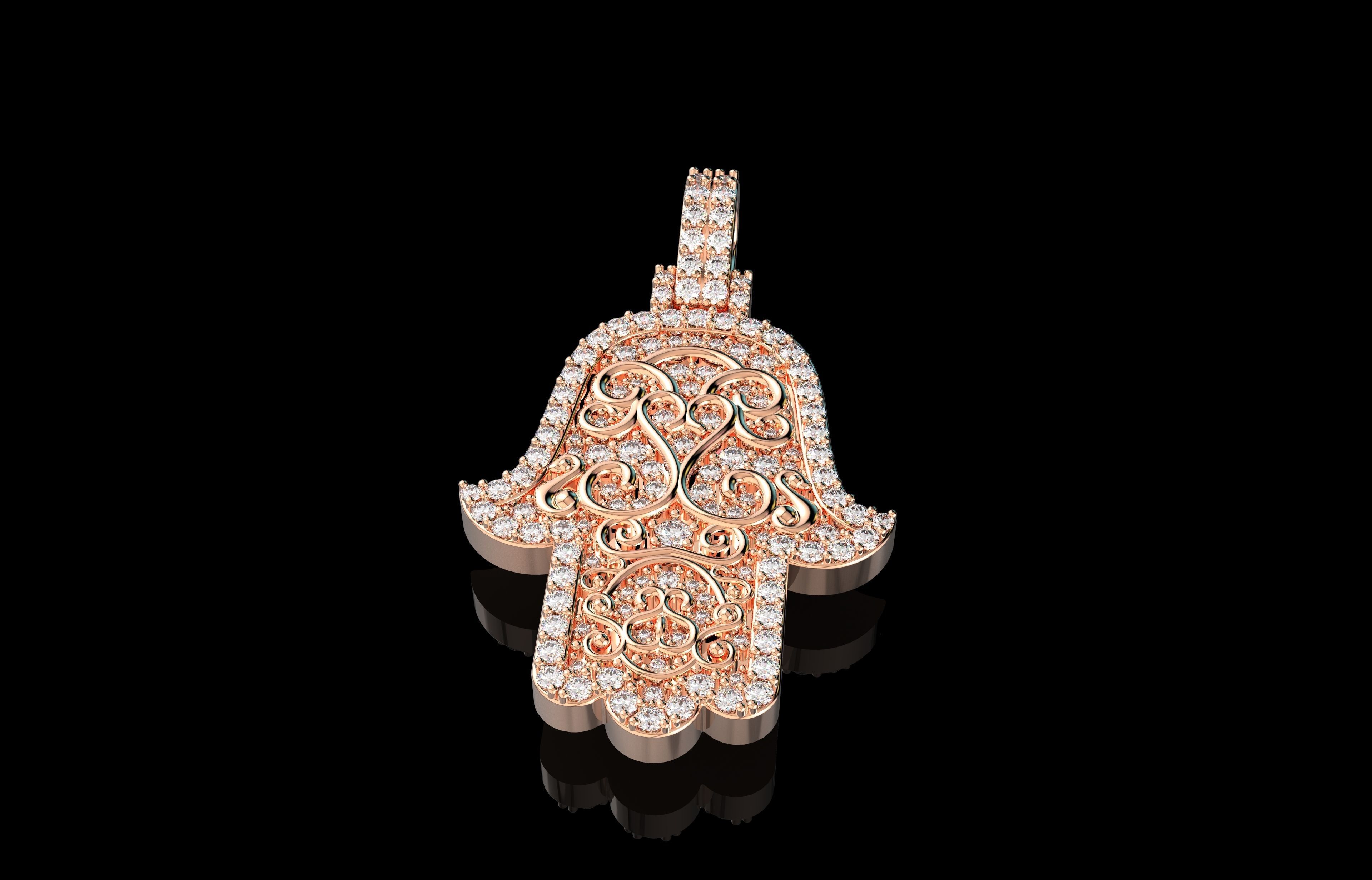 Hamsa Number 17 3D print model_25