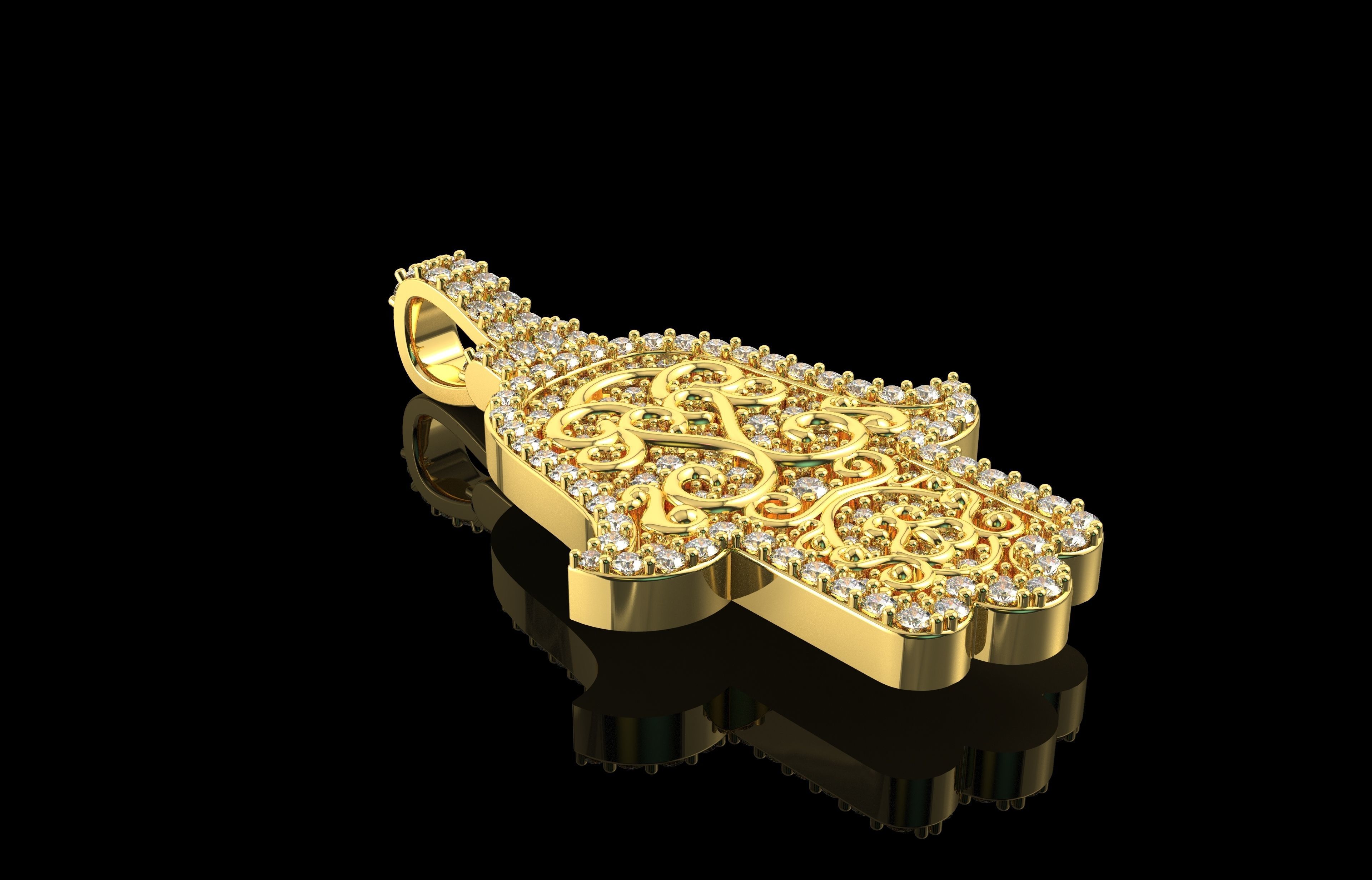 Hamsa Number 17 3D print model_2