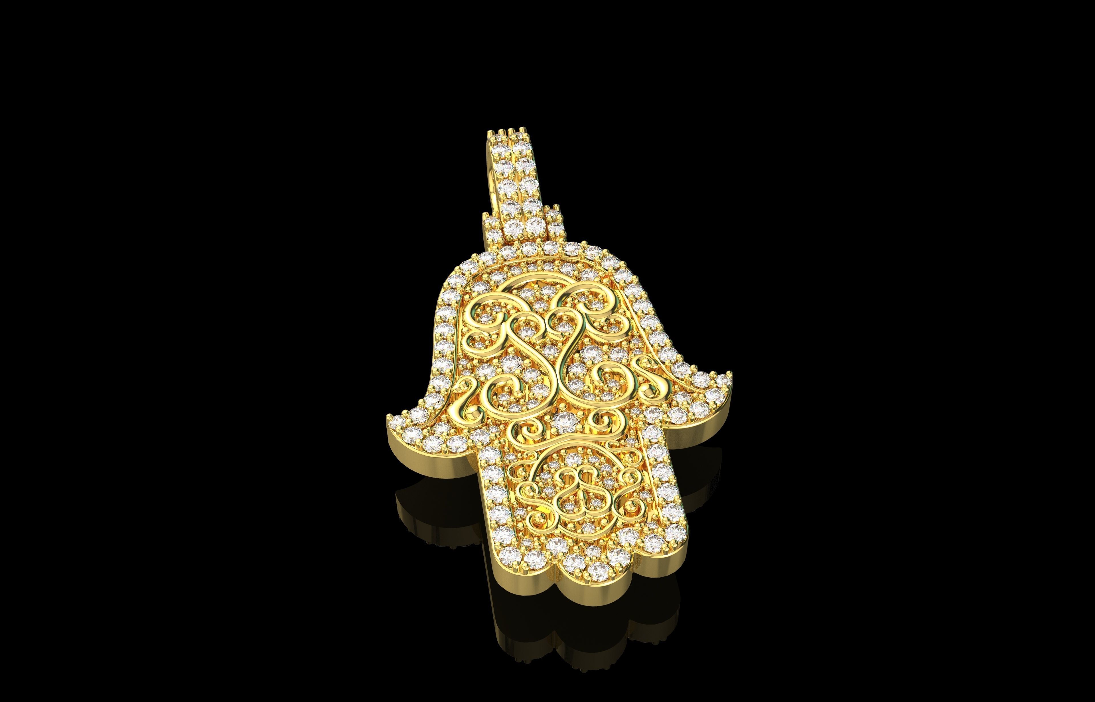 Hamsa Number 17 3D print model_12