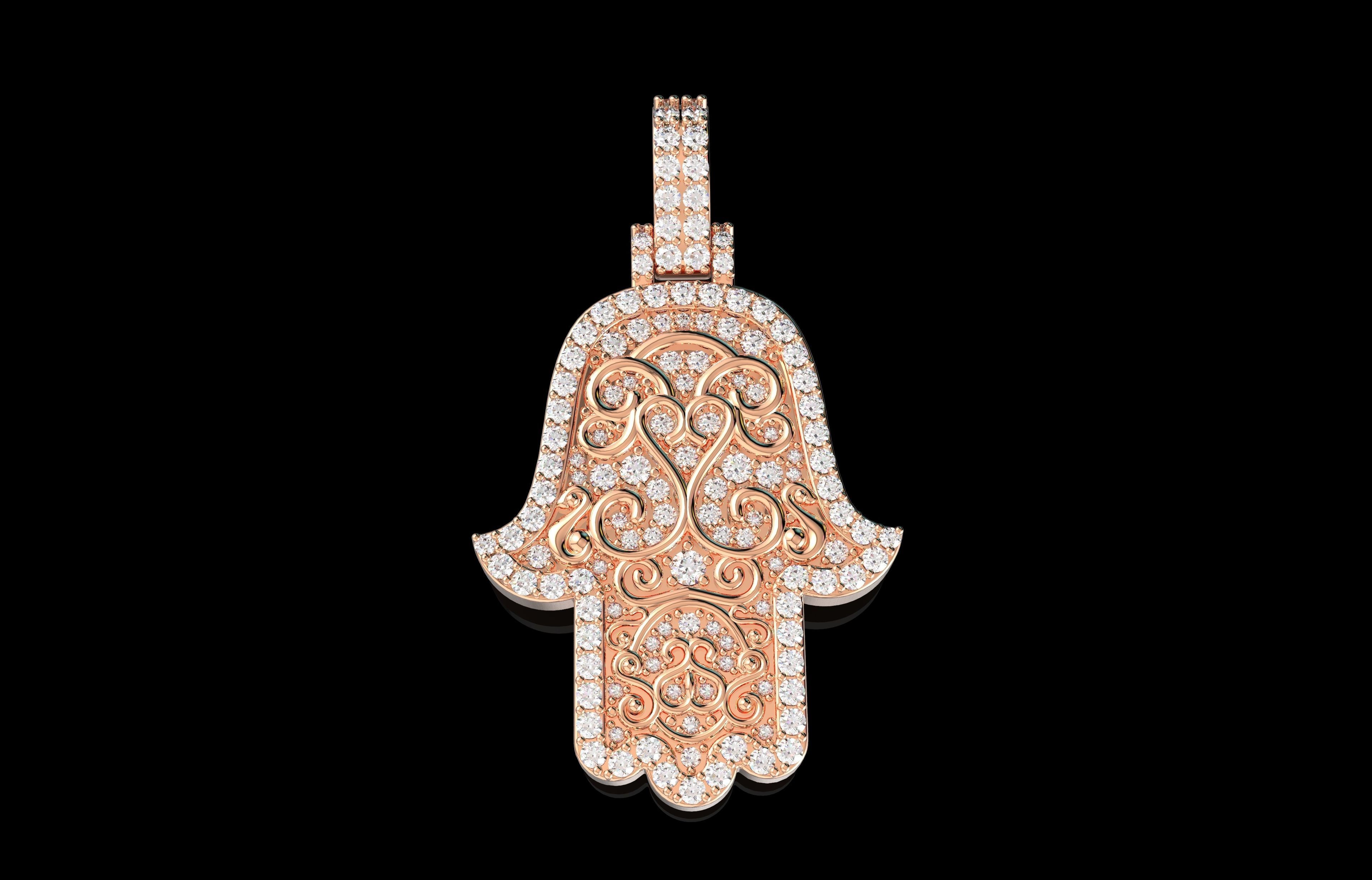 Hamsa Number 17 3D print model_26