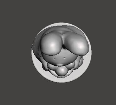 EASTER BUNNY WITH BASKET AND EGGS FIGURE MODEL ORNAMENT 3D print model_4