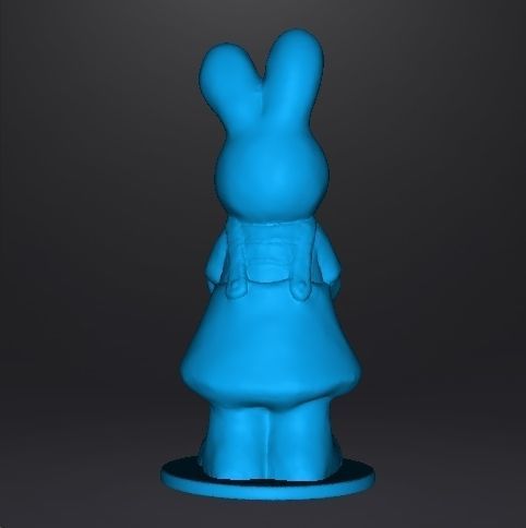 EASTER BUNNY WITH BASKET AND EGGS FIGURE MODEL ORNAMENT 3D print model_7