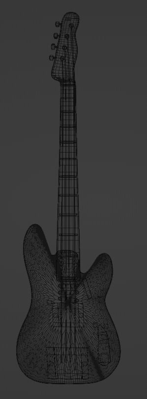 Rock and roll guitar 3D model_4