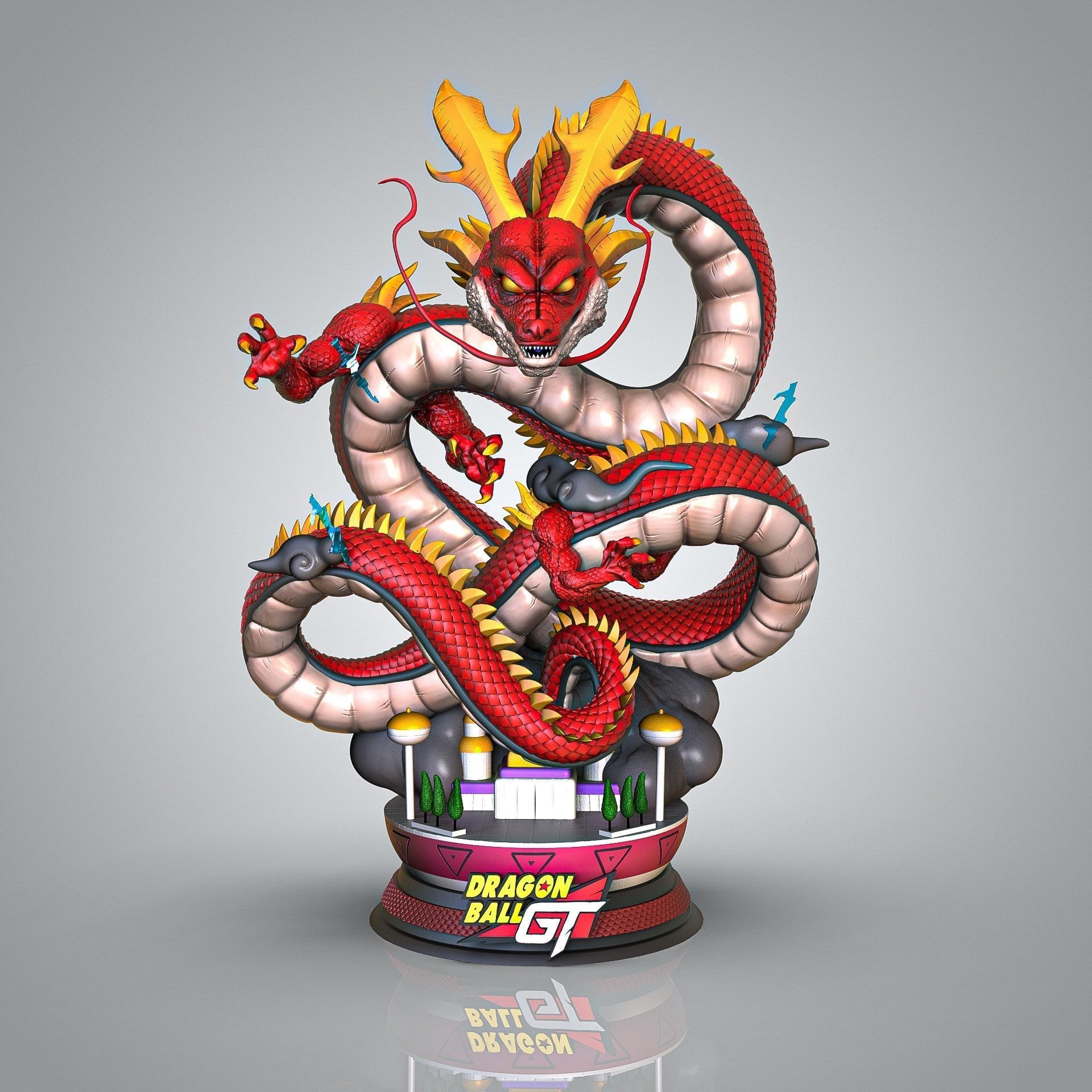 Red Shenron DragonBall GT 3D print model_8