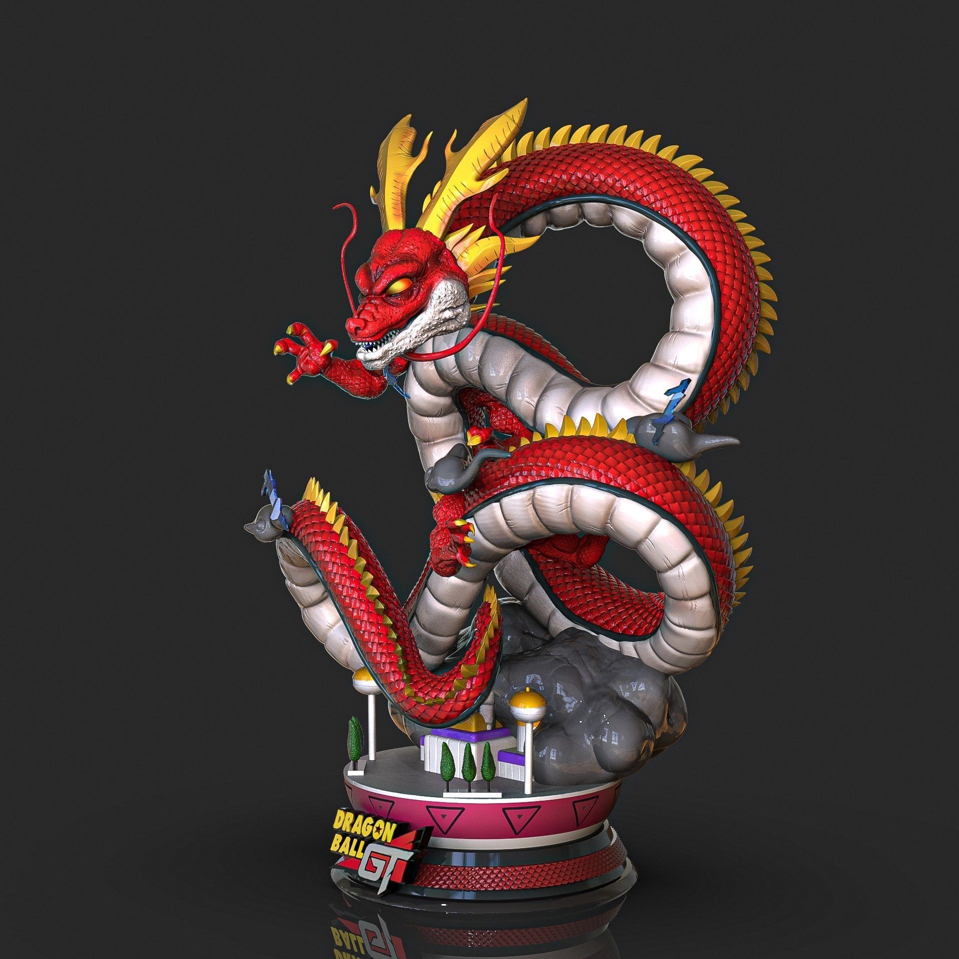 Red Shenron DragonBall GT 3D print model_2