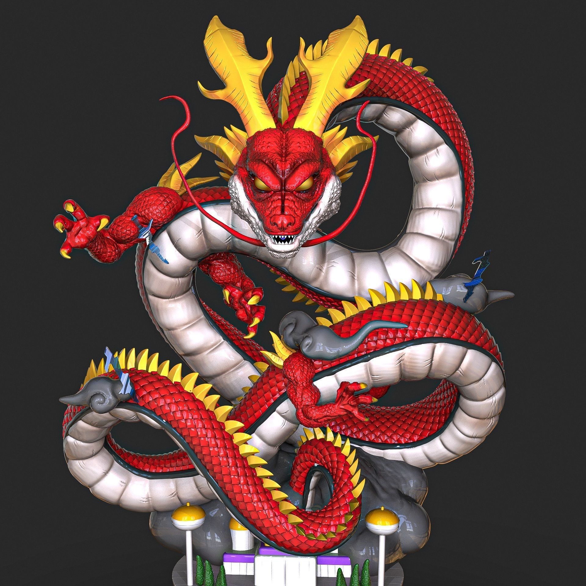 Red Shenron DragonBall GT 3D print model_1