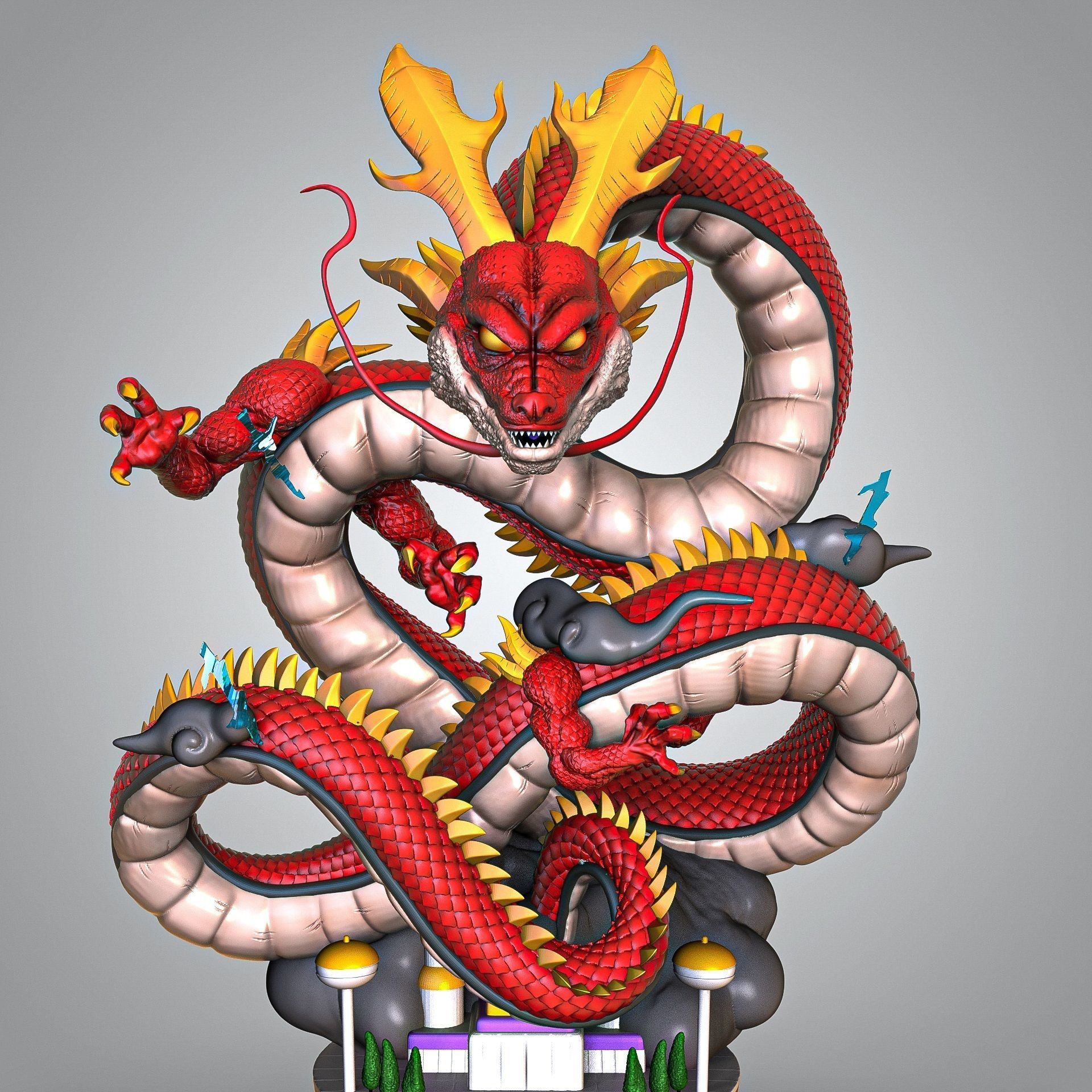 Red Shenron DragonBall GT 3D print model_7