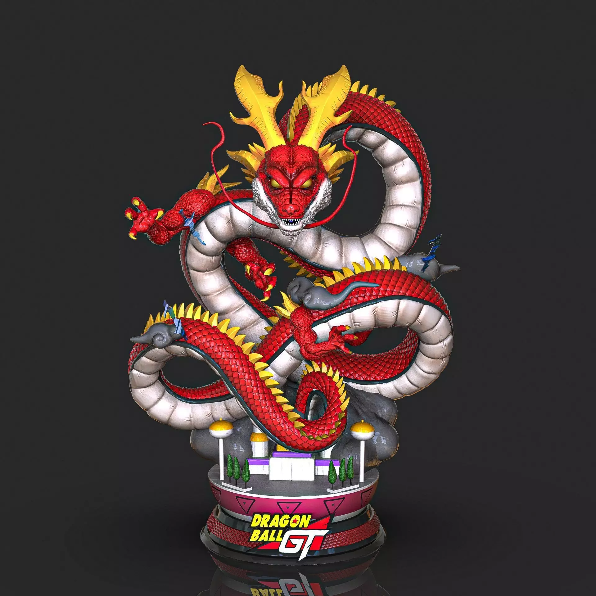 Red Shenron DragonBall GT 3D print model_0