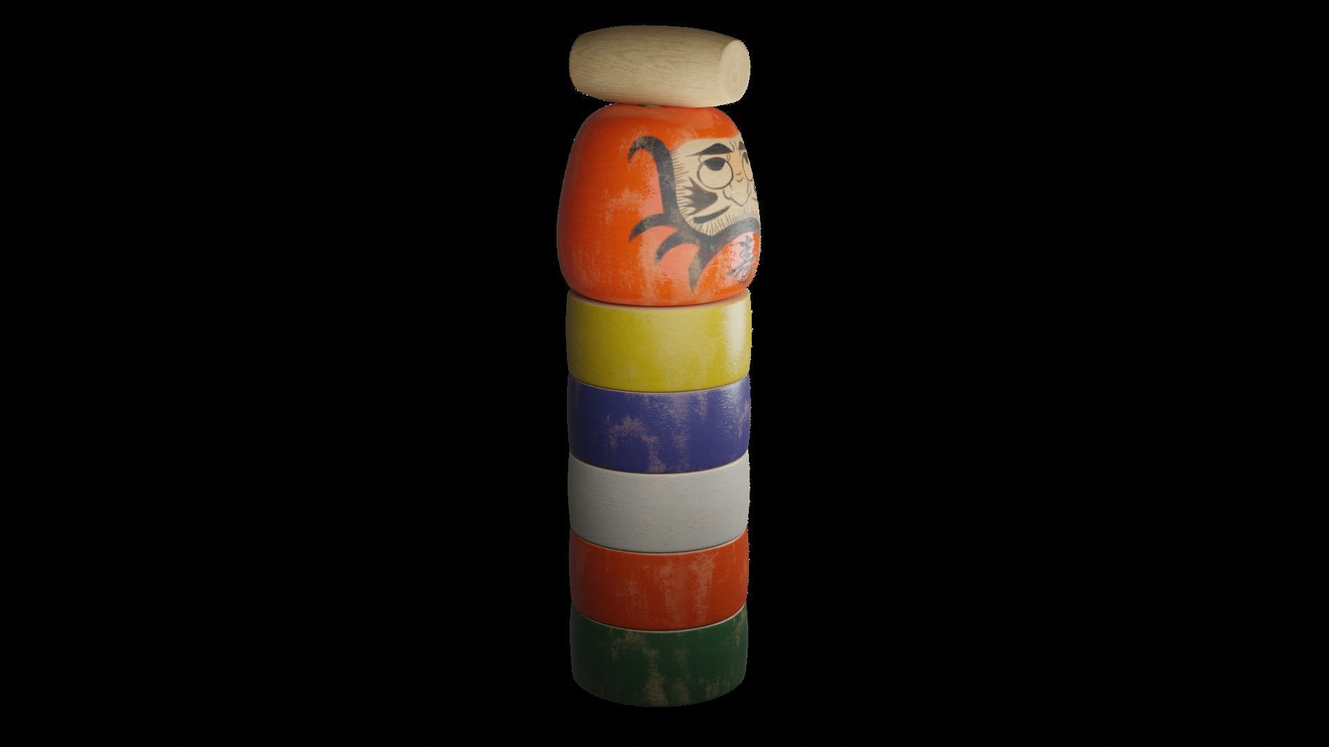 Daruma Otoshi 3D model_7