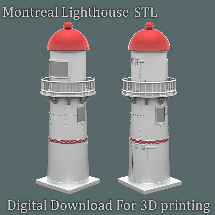 Montreal Lighthouse STL 3D print model_1