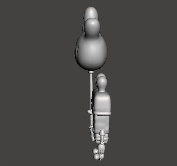 SPONGEBOB WITH BALLOON GLOVE WORLD FIGURE MODEL CARTOON 3D print model_3