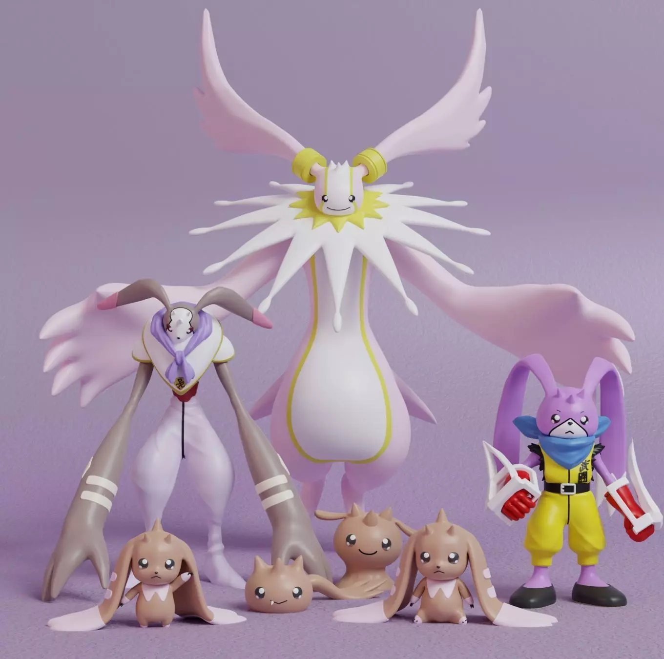 Digimon - Lopmon line 3D print model_0