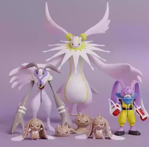 Digimon - Lopmon line 3D print model