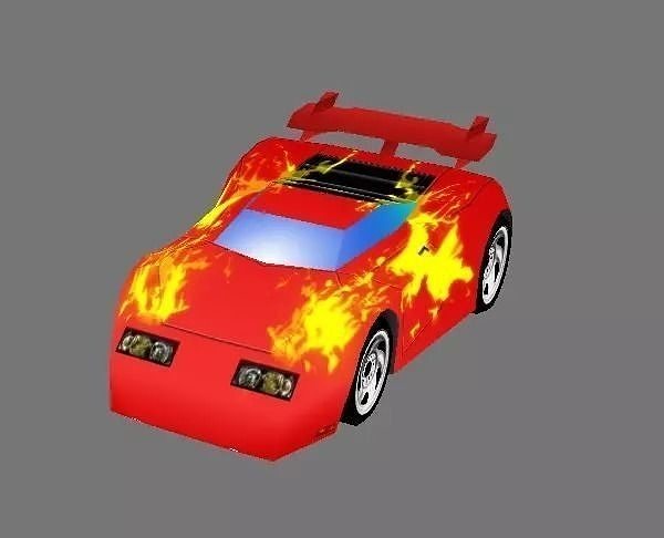 SPORTS COUPE CAR Low-poly 3D model 6