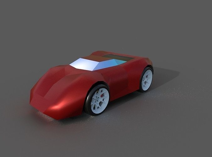 SPORTS COUPE CAR Low-poly 3D model 7