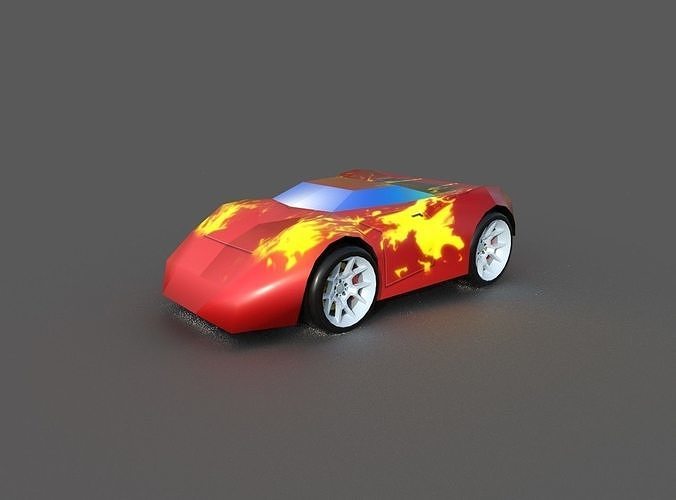 SPORTS COUPE CAR Low-poly 3D model 2