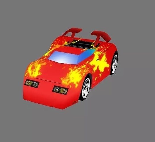 SPORTS COUPE CAR Low-poly 3D model 5
