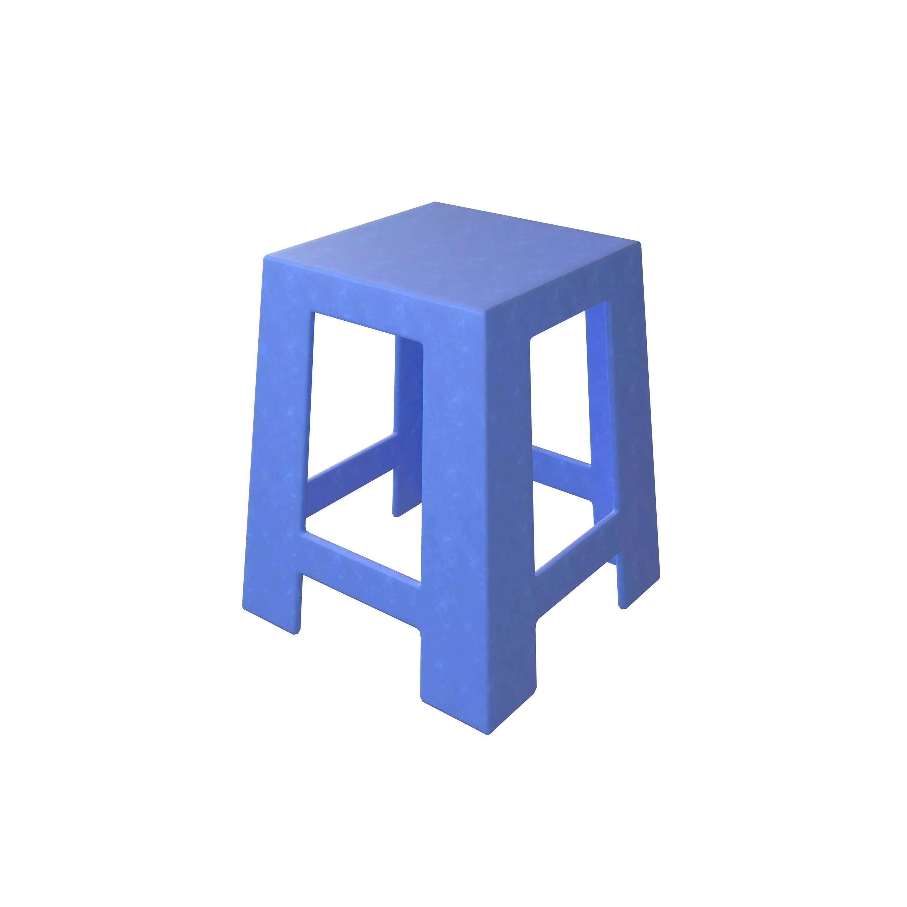 Plastic Stool Chair v1 002 Low-poly 3D model