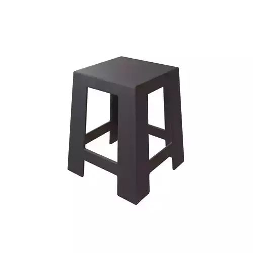 Plastic Stool Chair v1 003 Low-poly 3D model