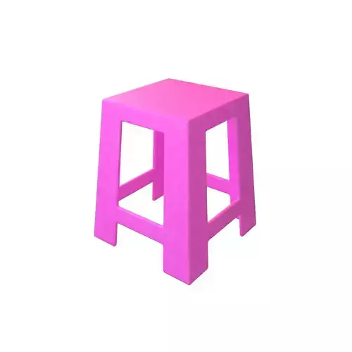 Plastic Stool Chair v1 004