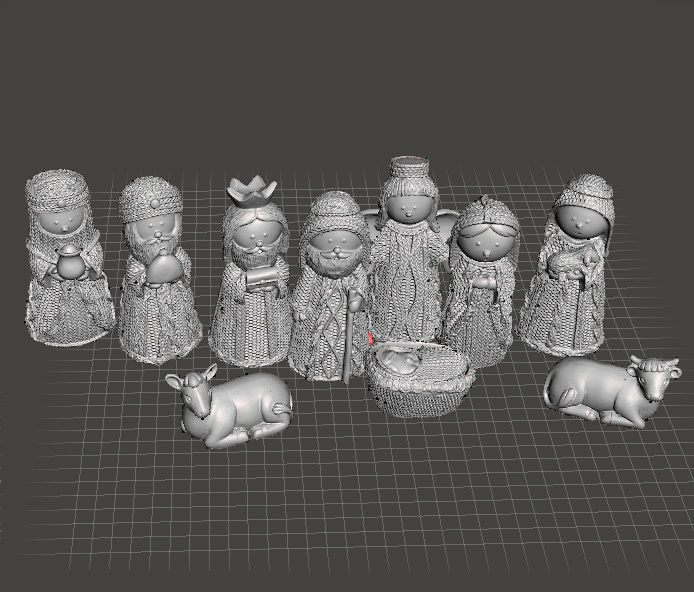 NATIVITY FULL SET 11 FIGURES MODEL CHRISTMAS ORNAMENT FAMILY 3D print model_2