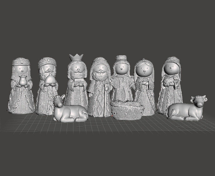 NATIVITY FULL SET 11 FIGURES MODEL CHRISTMAS ORNAMENT FAMILY 3D print model_1