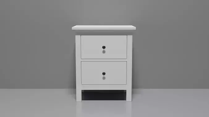 Hemnes Chest of 2 white drawers