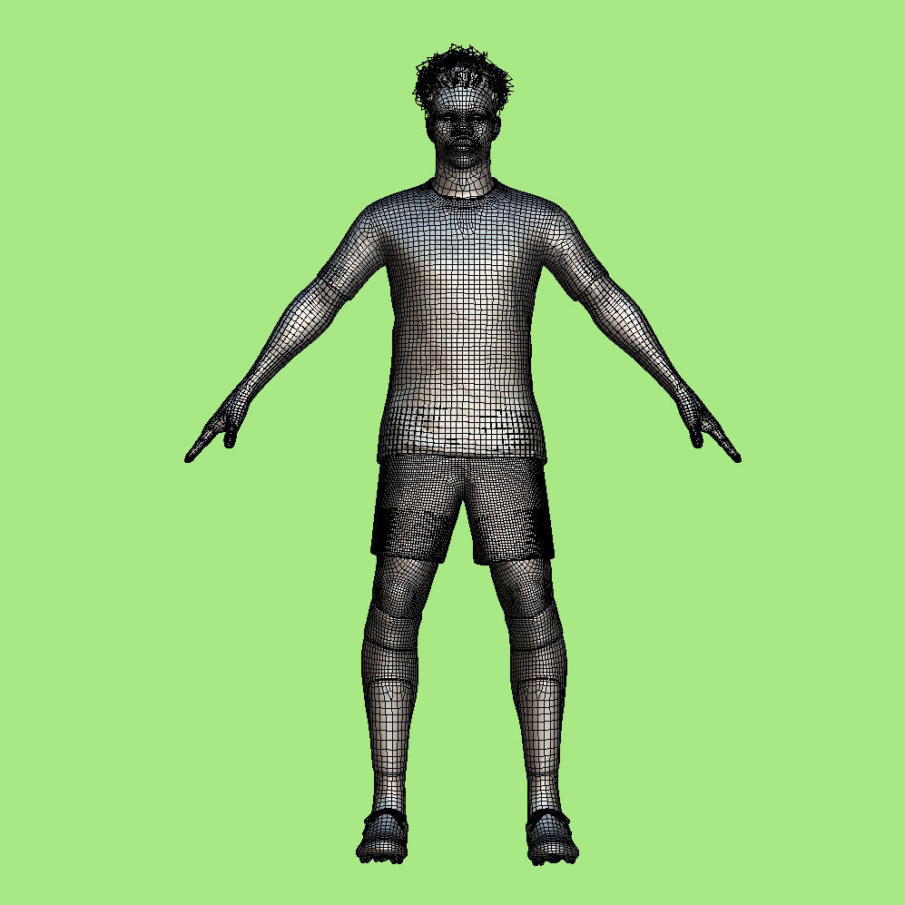 T-Pose Rigged Tchouameni Real Madrid 23-24 3D model_4