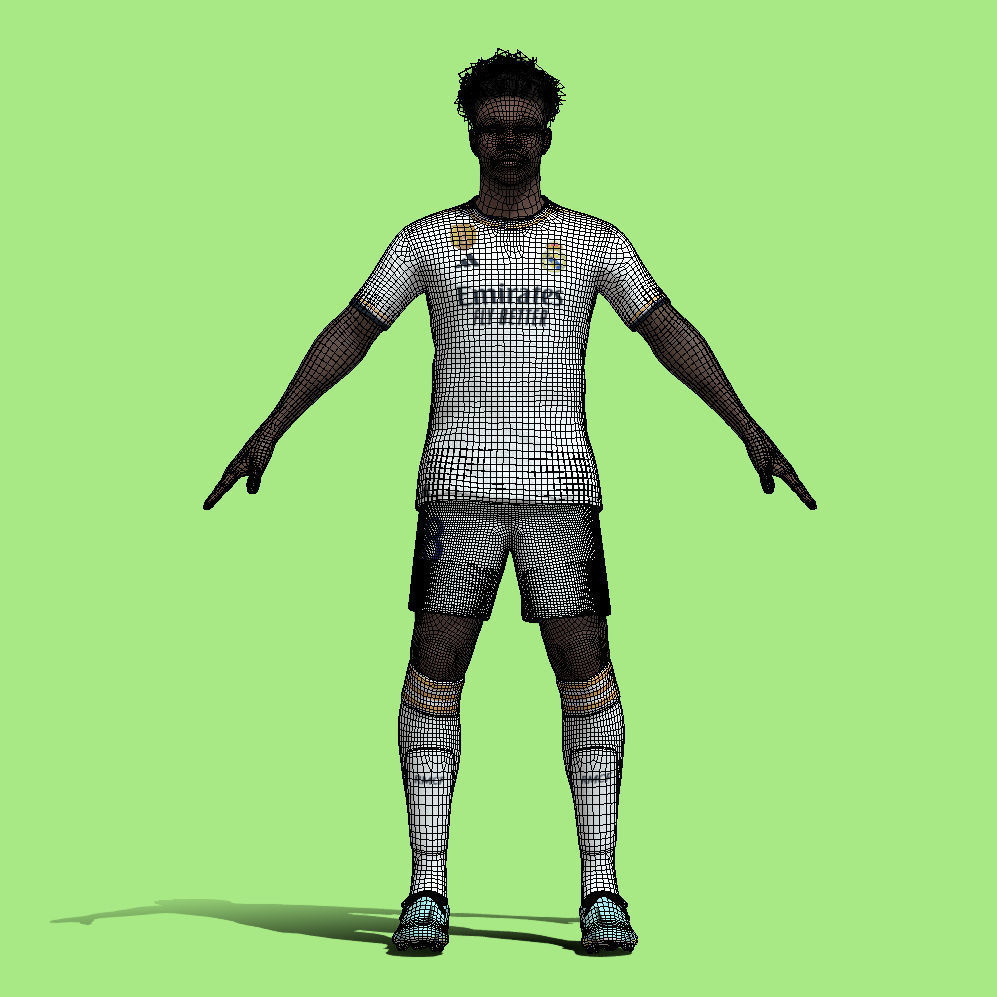 T-Pose Rigged Tchouameni Real Madrid 23-24 3D model_5