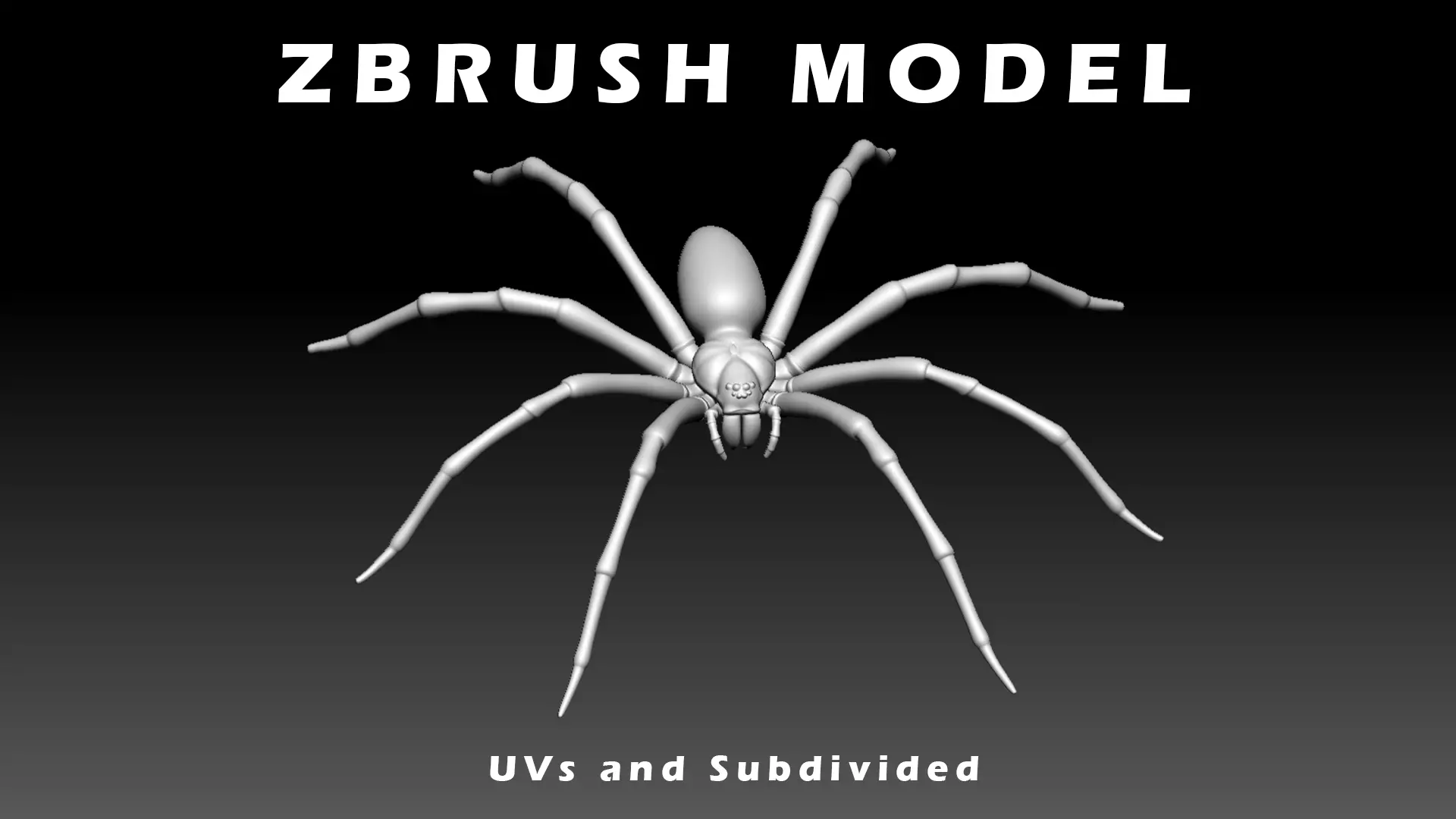 Fishing Spider Low-poly 3D model_0