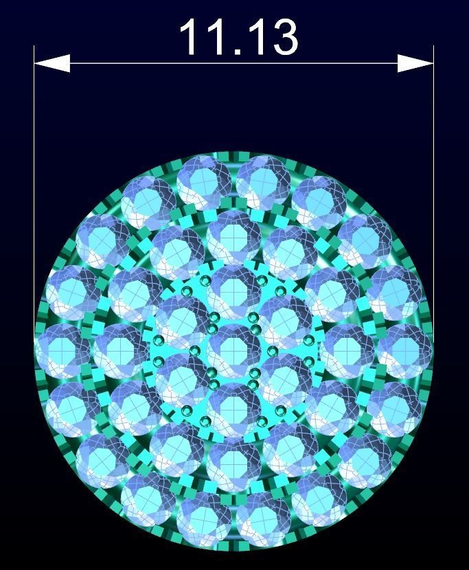 Diamond Cluster Stud Earrings 2 3D print model_5