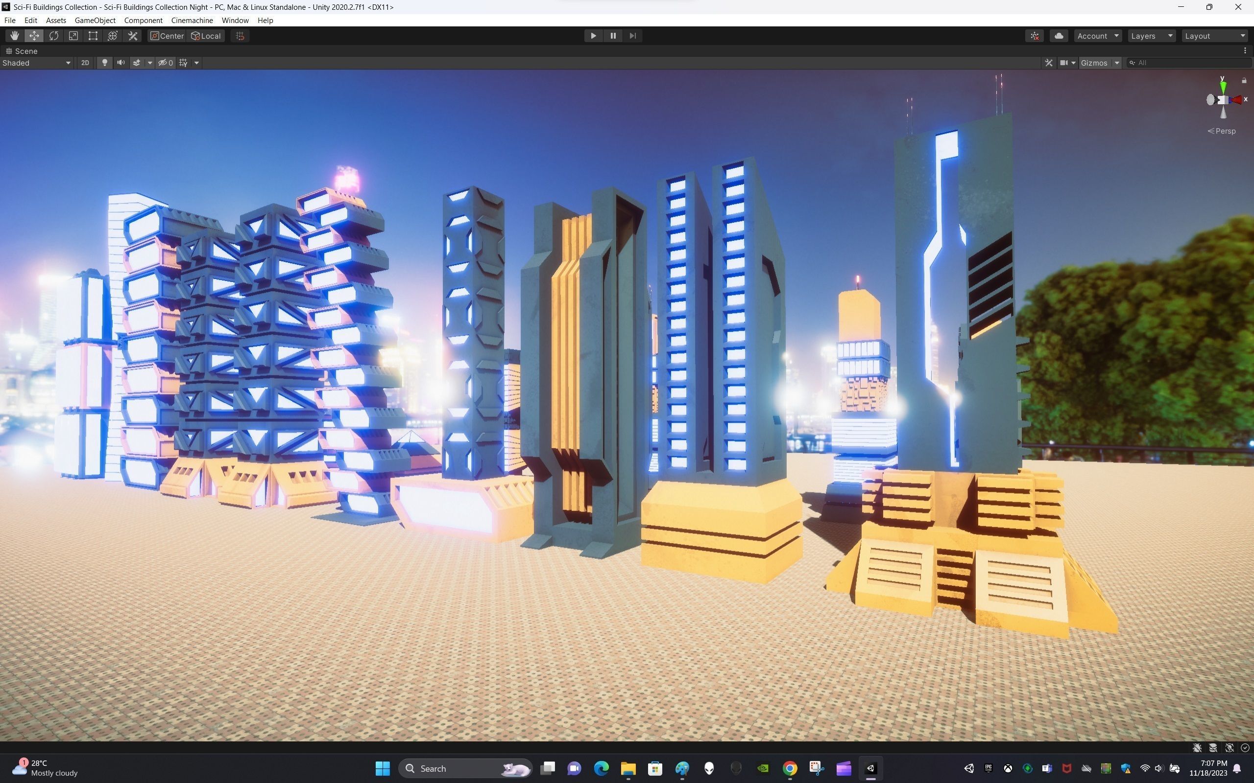 Sci-Fi Buildings Collection Low-poly 3D model_18