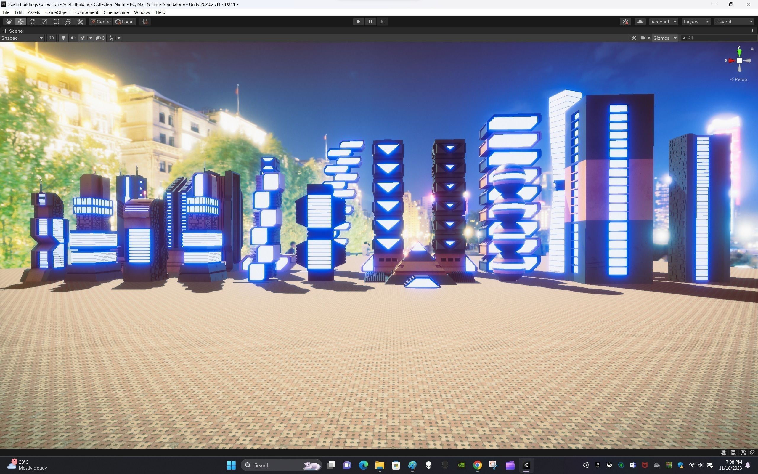 Sci-Fi Buildings Collection Low-poly 3D model_19