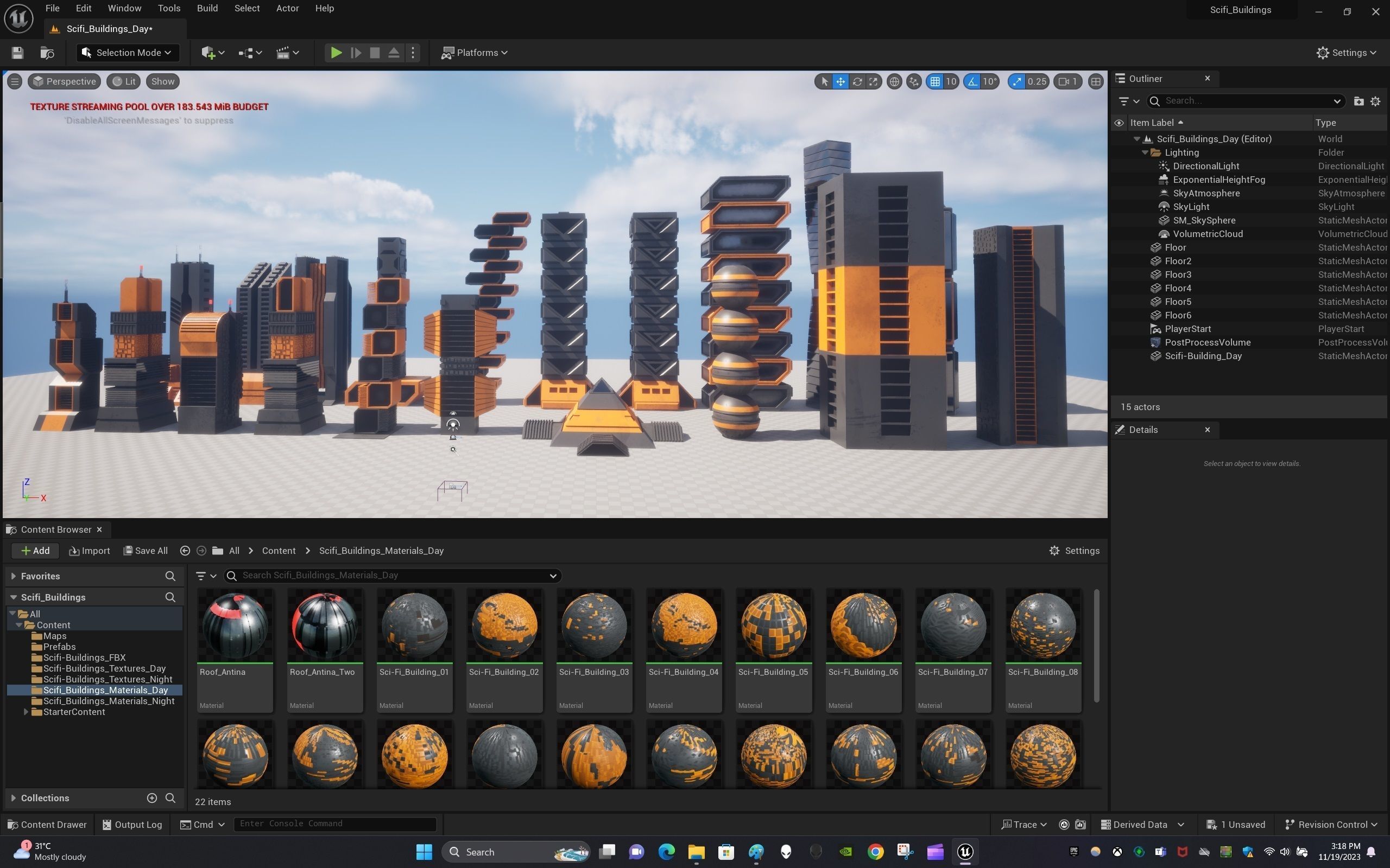 Sci-Fi Buildings Collection Low-poly 3D model_23