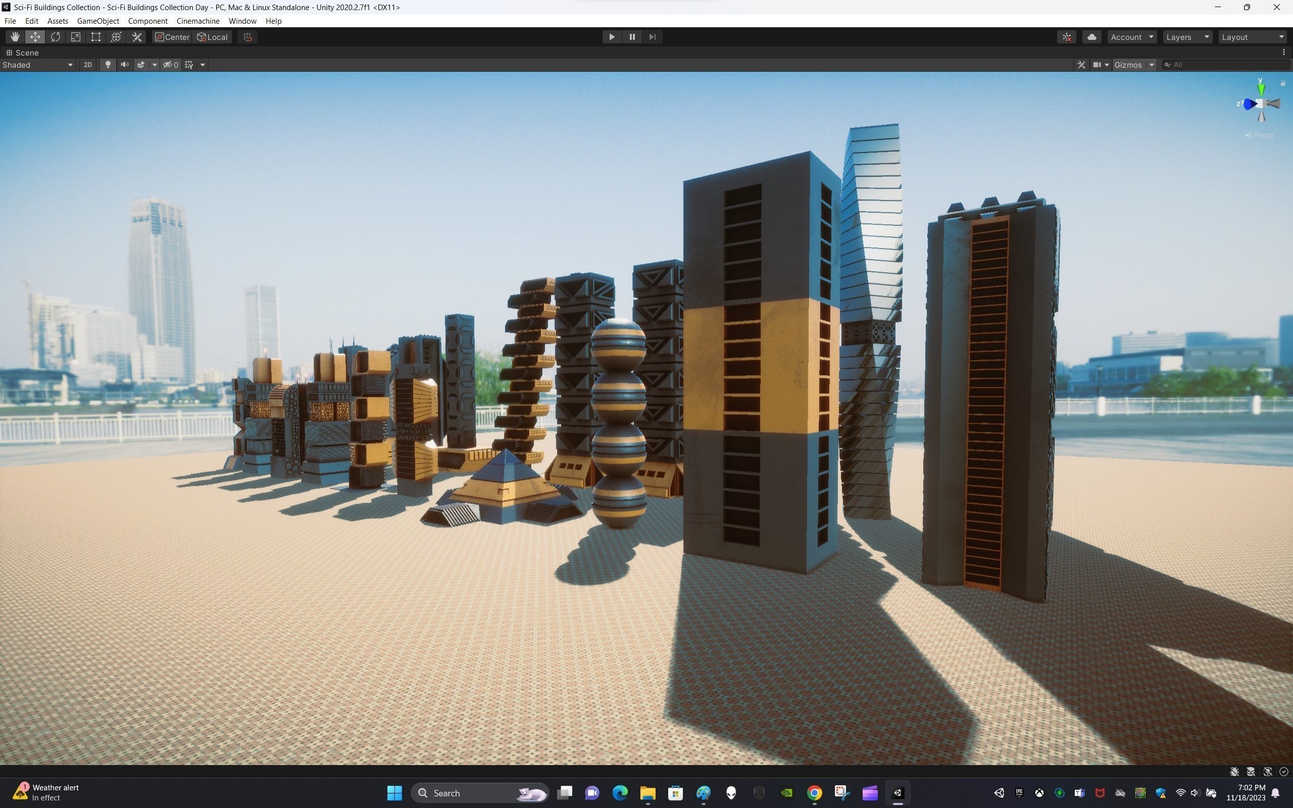 Sci-Fi Buildings Collection Low-poly 3D model_15