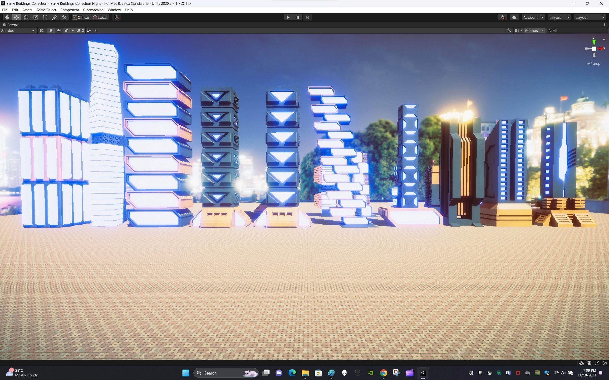 Sci-Fi Buildings Collection Low-poly 3D model_20