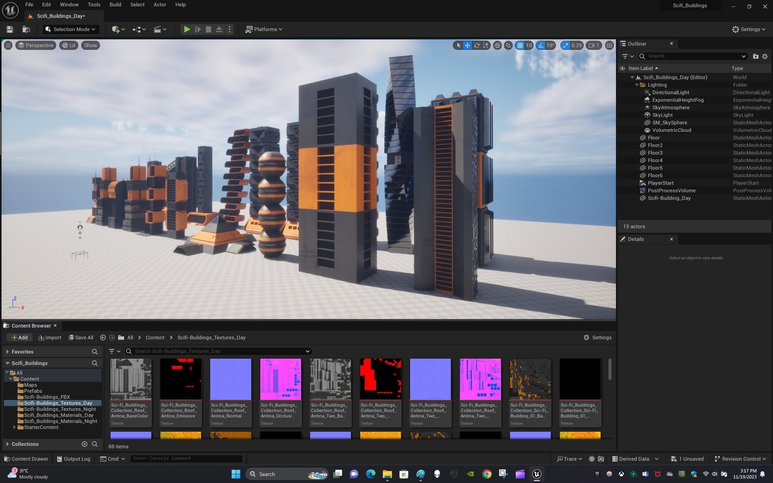 Sci-Fi Buildings Collection Low-poly 3D model_22