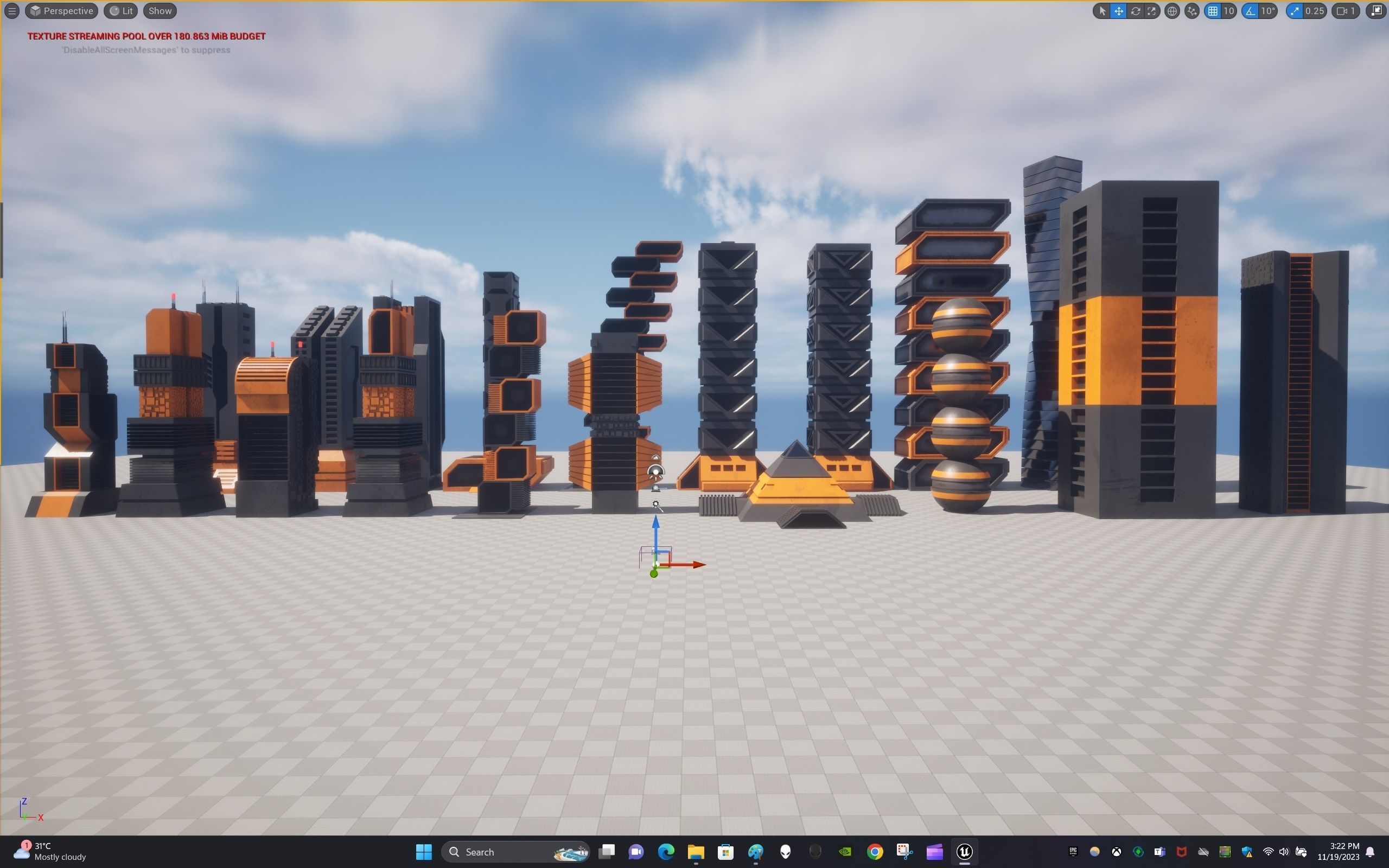 Sci-Fi Buildings Collection Low-poly 3D model_26