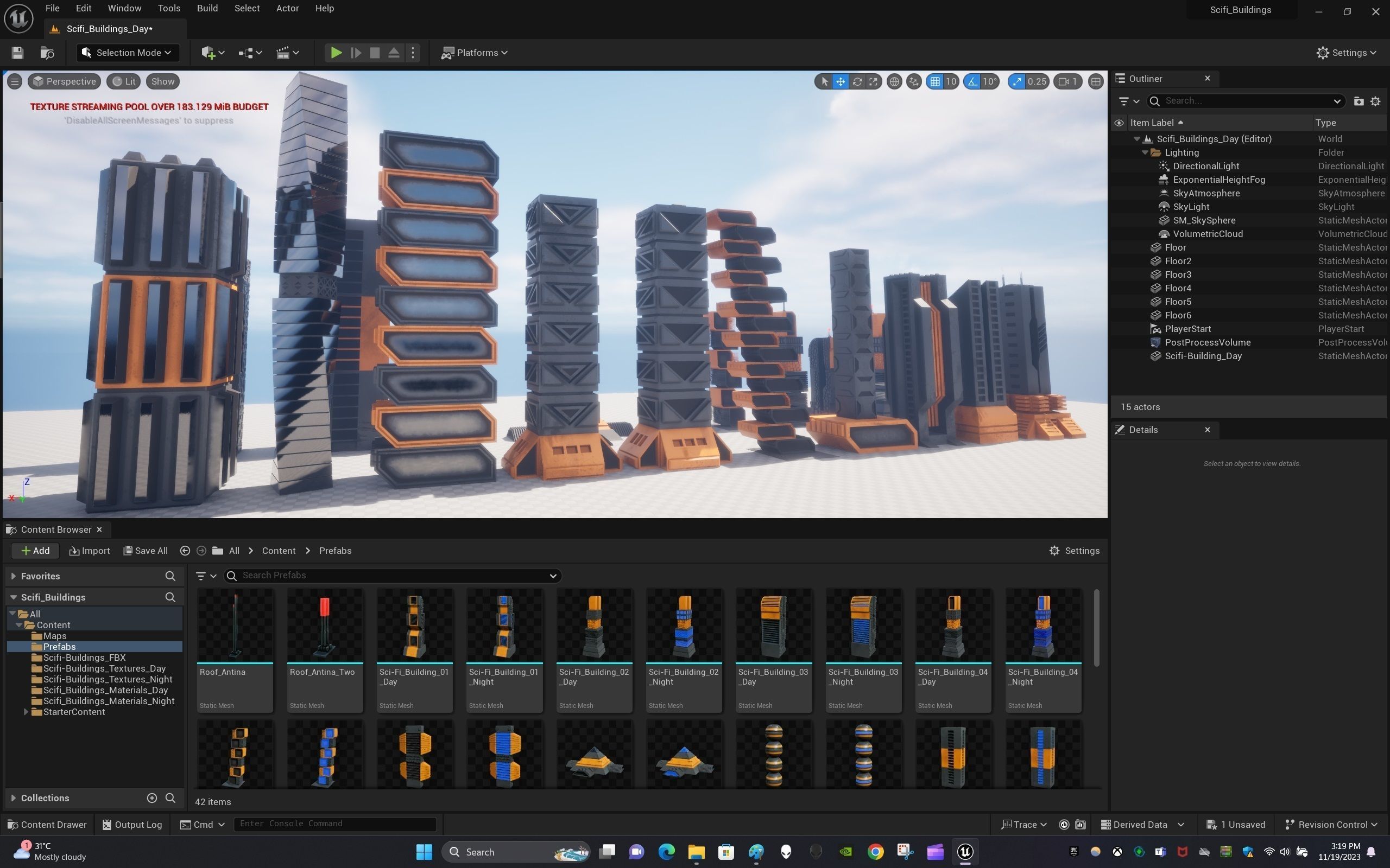 Sci-Fi Buildings Collection Low-poly 3D model_24