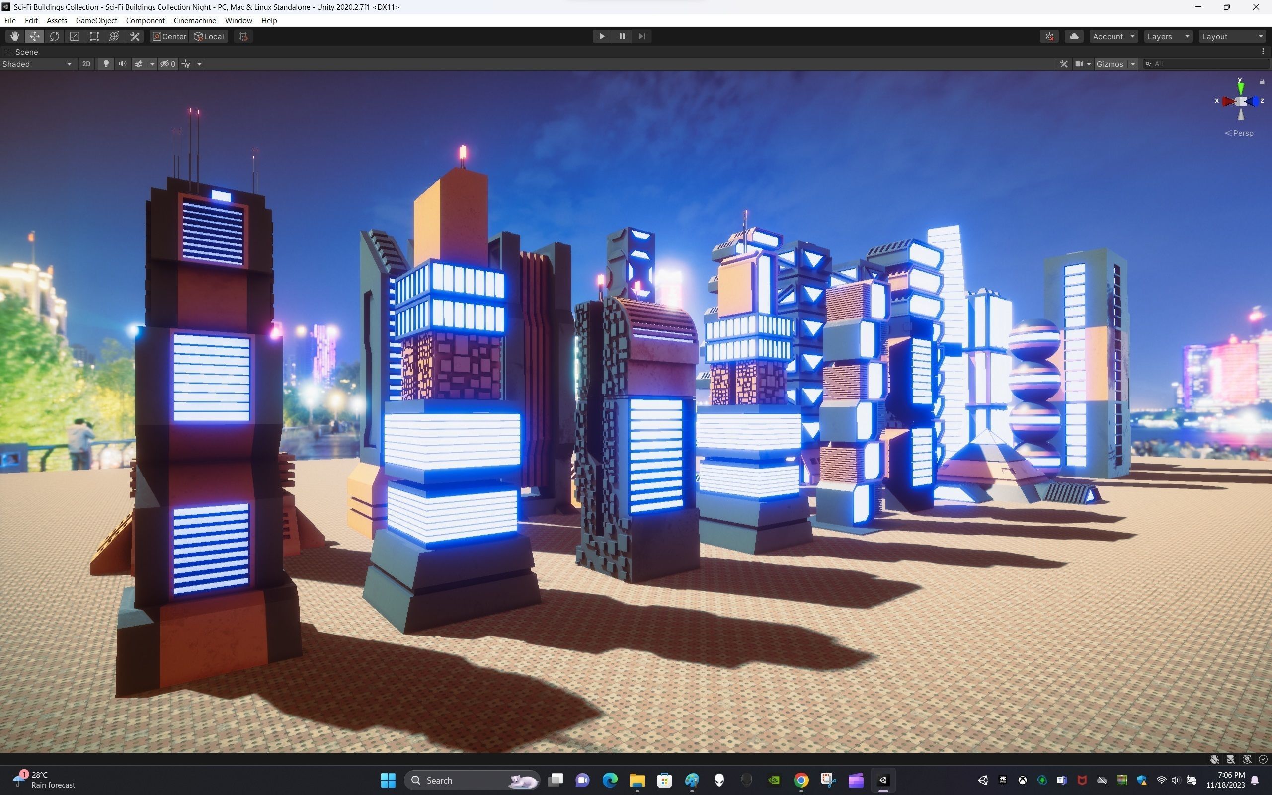 Sci-Fi Buildings Collection Low-poly 3D model_17