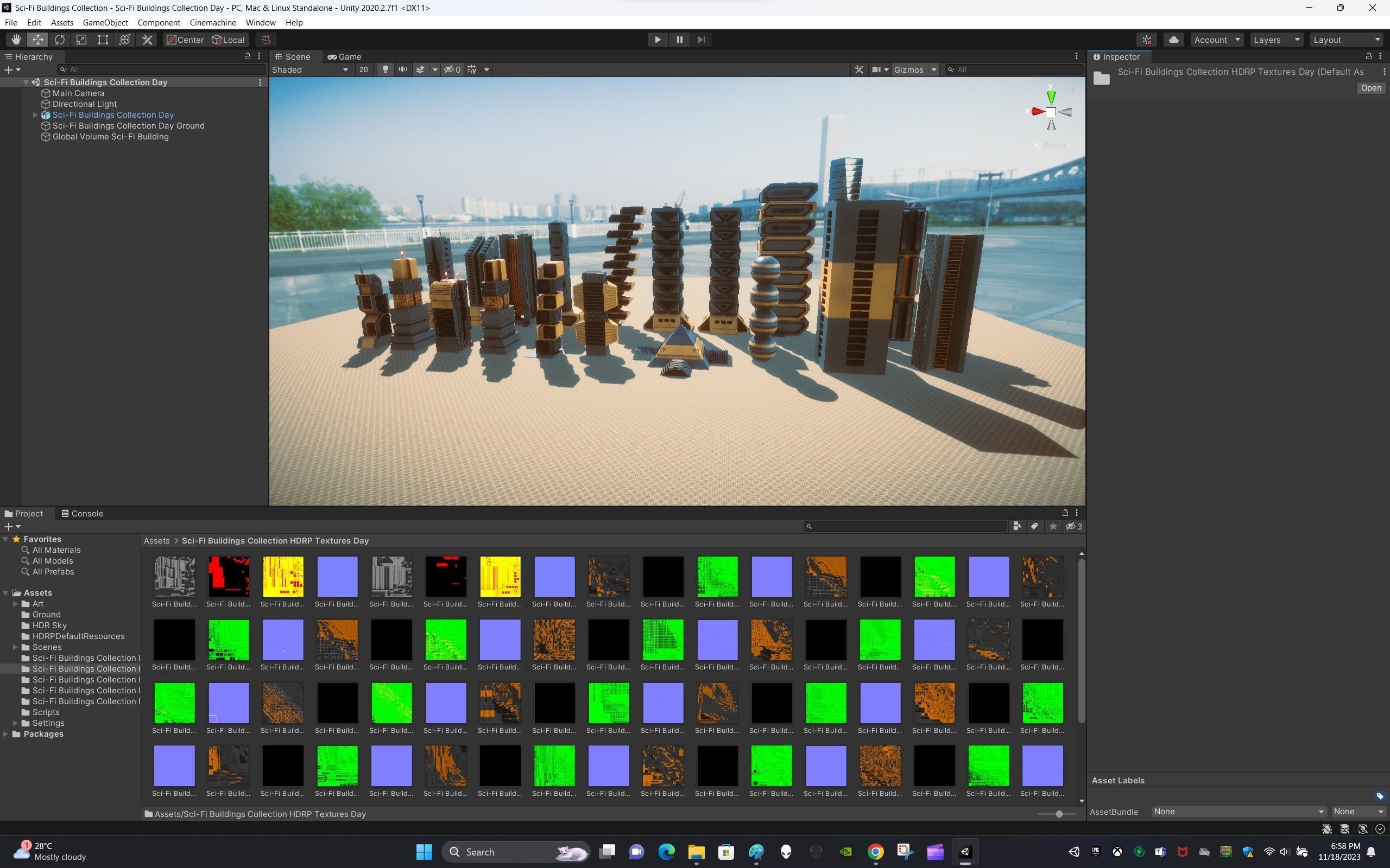 Sci-Fi Buildings Collection Low-poly 3D model_10