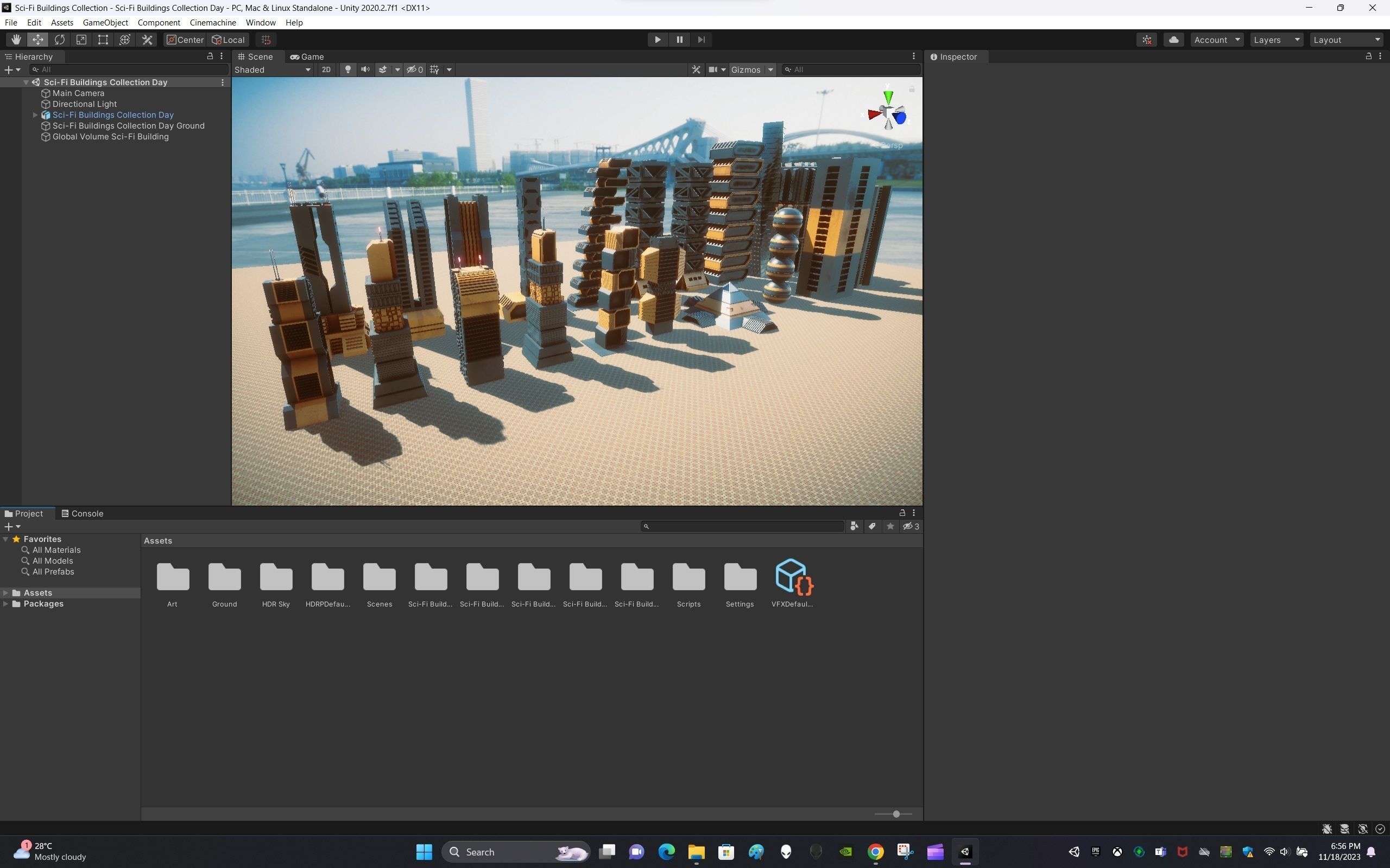 Sci-Fi Buildings Collection Low-poly 3D model_9