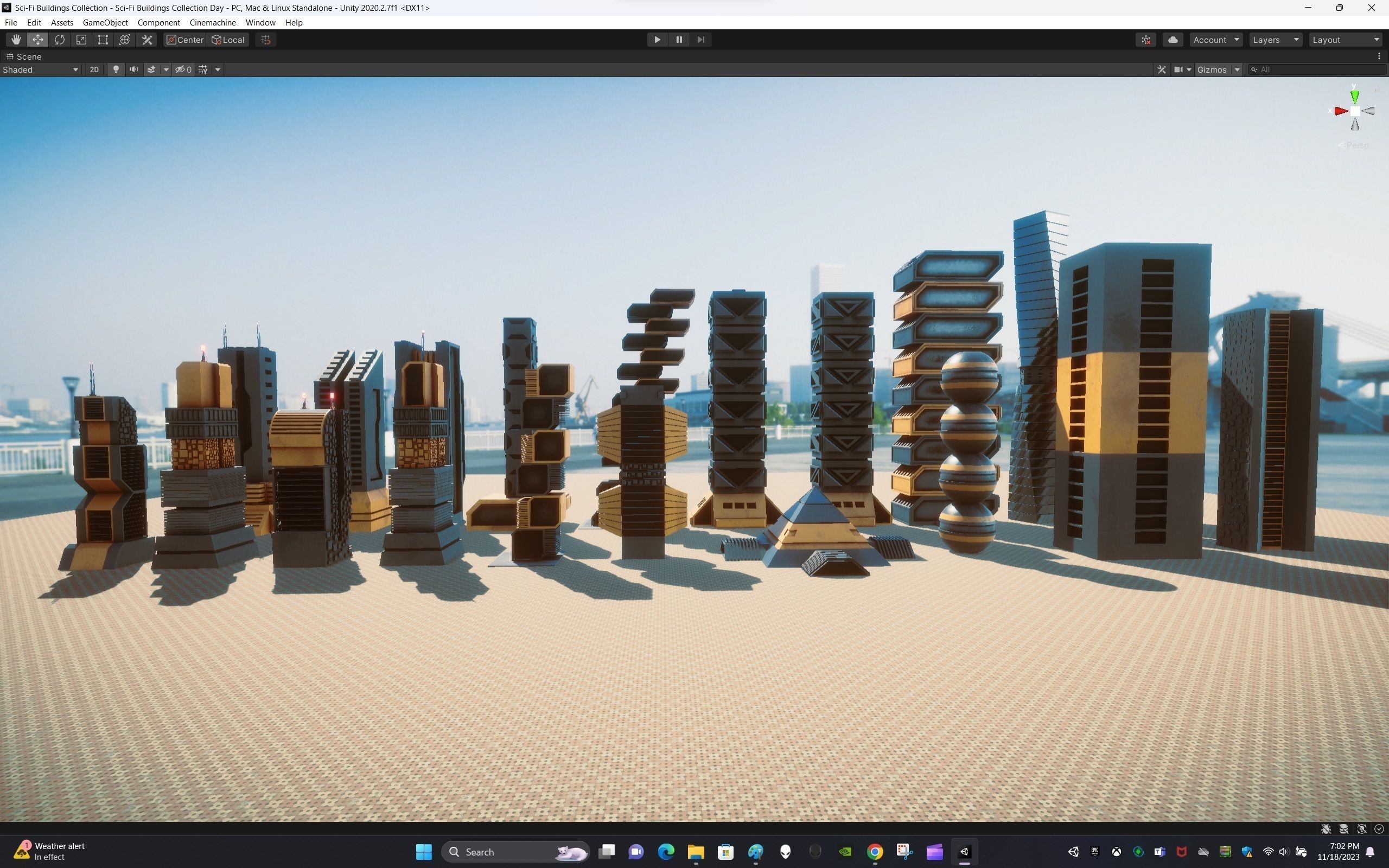 Sci-Fi Buildings Collection Low-poly 3D model_14