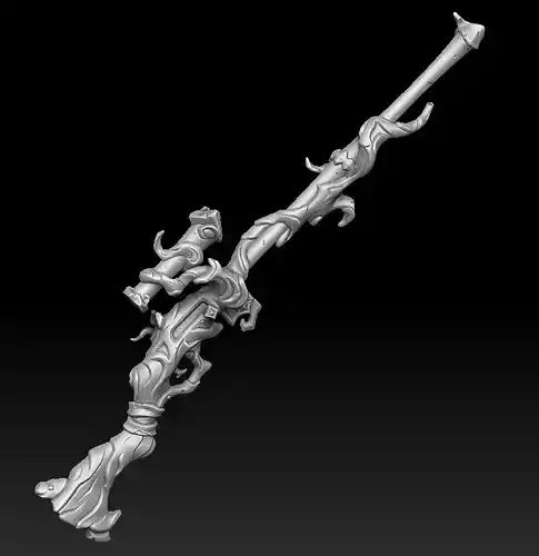 Wooden sniper rifle 3d print 3D print model