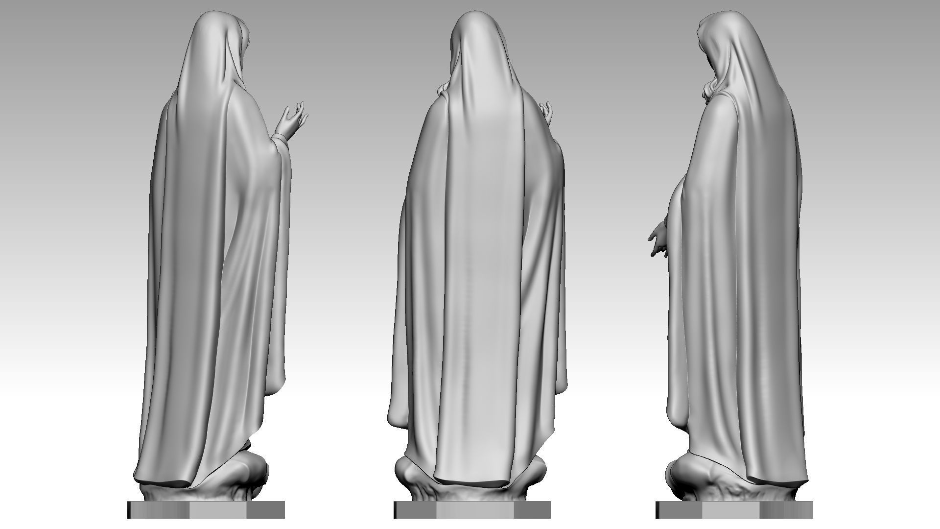 Our Lady of Fatima with Heart 3D print model_6