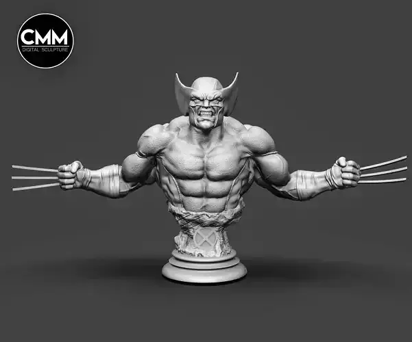 wolverine bust fan art 3D print model