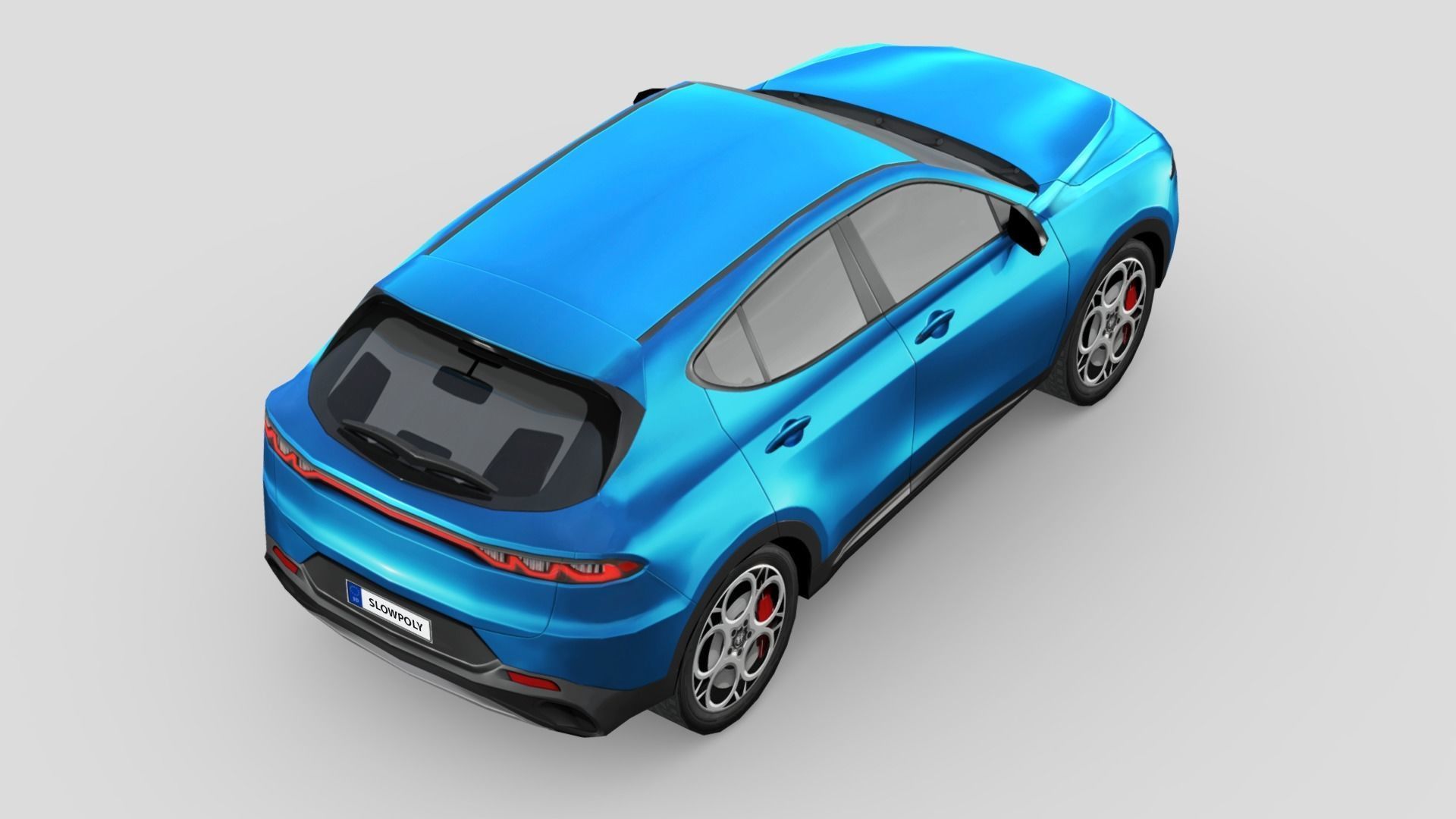 Alfa Romeo Tonale 2023 Low-poly 3D model_4