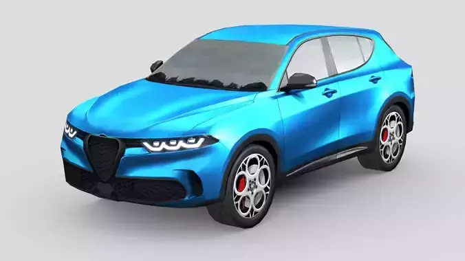 Alfa Romeo Tonale 2023 Low-poly 3D model
