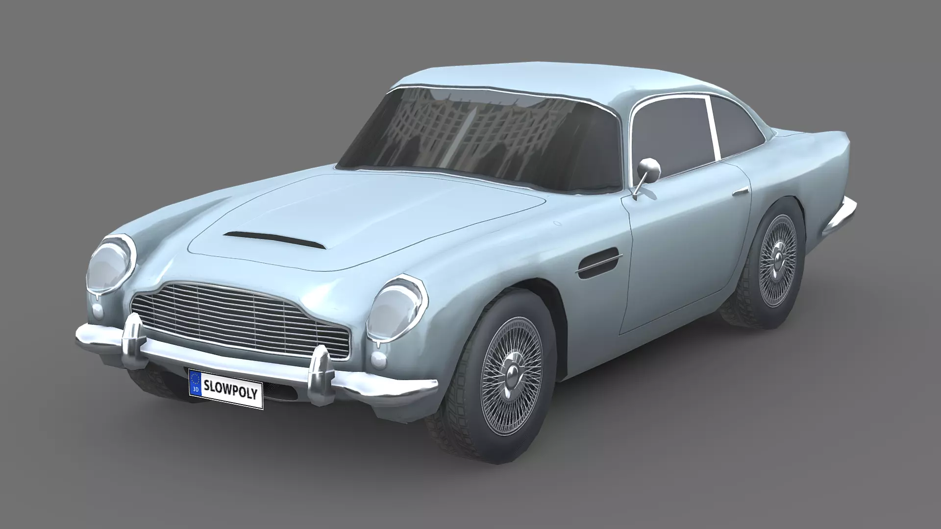 Aston Martin DB5 Classic Low-poly 3D model_0