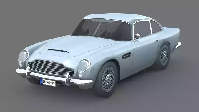 Aston Martin DB5 Classic Low-poly 3D model